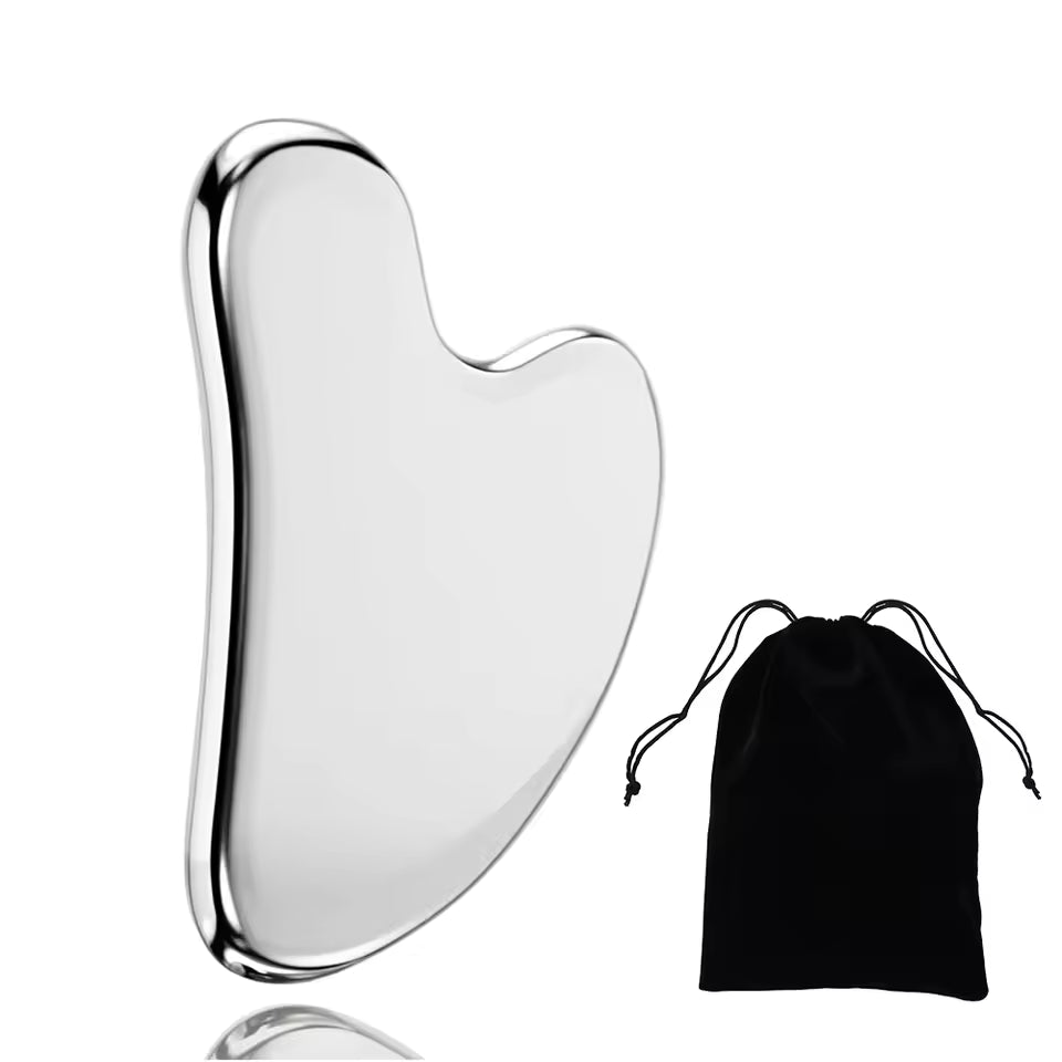 Stainless Steel Gua Sha Facial Massage Tool - Skincare & Sculpting