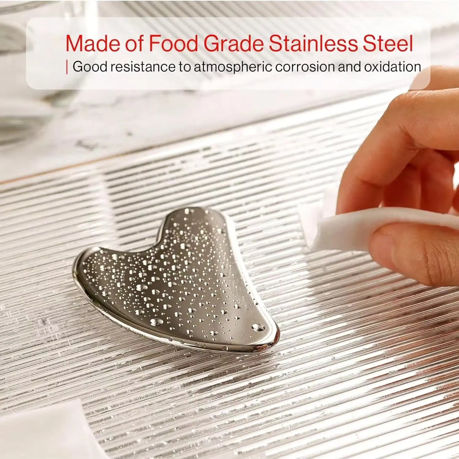Stainless Steel Gua Sha Facial Massage Tool - Skincare & Sculpting