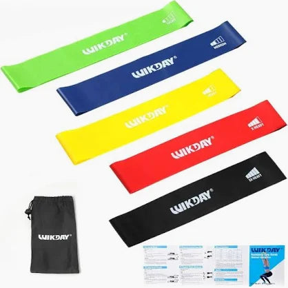 Resistance Bands Set - 5 Loop Bands for Legs, Glutes & Home Workouts